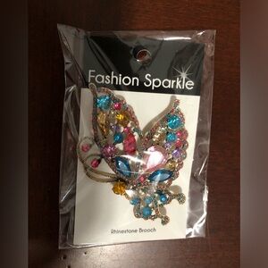 Fashion Sparkle Butterfly Brooch